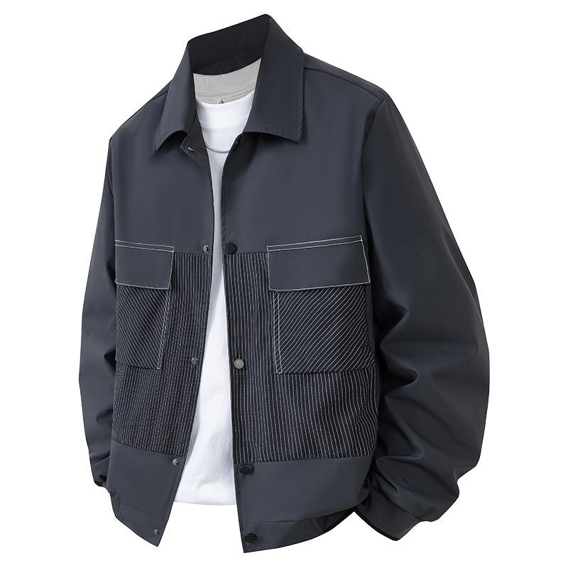 ジャケット メンズ 紳士 男性用 アウター ライトアウター 薄手 合体型 普段使い 襟付き 長袖 ポリエス..