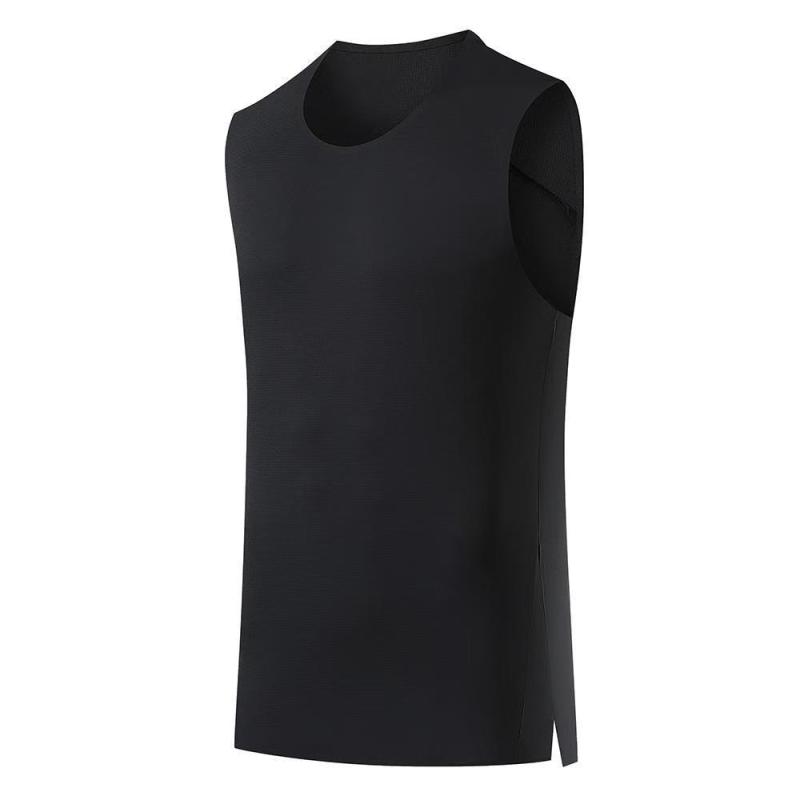 Tシャツ メンズ 男性用 ノースリーブ スポーツ トップス 速乾性 陸上 ランニング トレーニング ウェア 無地 ホワイト ブラック パープル 蛍光イエロー アウトドア(x2)