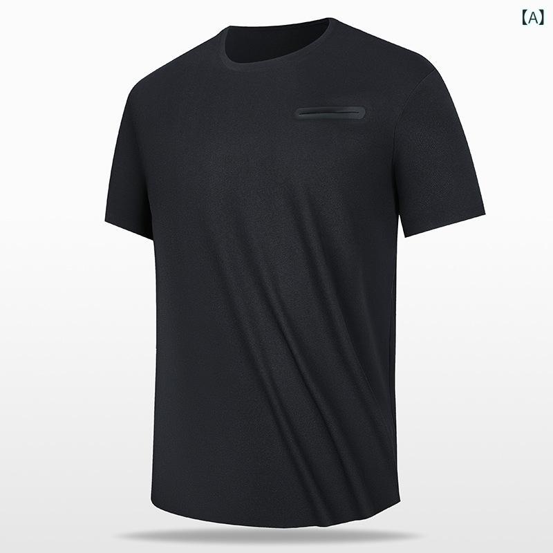 Tシャツ メンズ 男性用 薄手 ルーズ スポーツ ウェア シームレス 大きいサイズ ト...