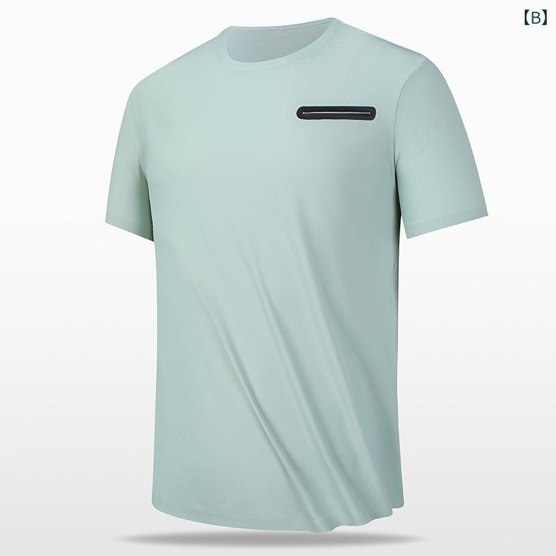 Tシャツ メンズ 男性用 薄手 ルーズ スポーツ ウェア シームレス 大きいサイズ ト...