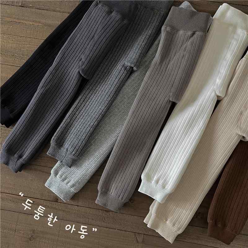 子供服レギンス 裏起毛 あったか 9分丈 無地 コットン混紡 キッズ ベビー 男の子 女の子 冬 75～120cm 栗色 黒 グレー ブラウン ベージュ