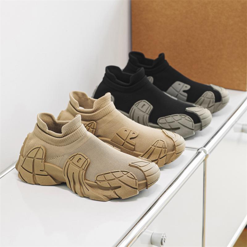 スニーカー メンズ 男性用 運動靴 スポーツシューズ ランニングシューズ 通気性 織り メッシュ スリッポン ローカット 黒 ブラック 緑 グリーン カーキ 245cm 25cm 255cm 26cm 265cm 27cm 275cm