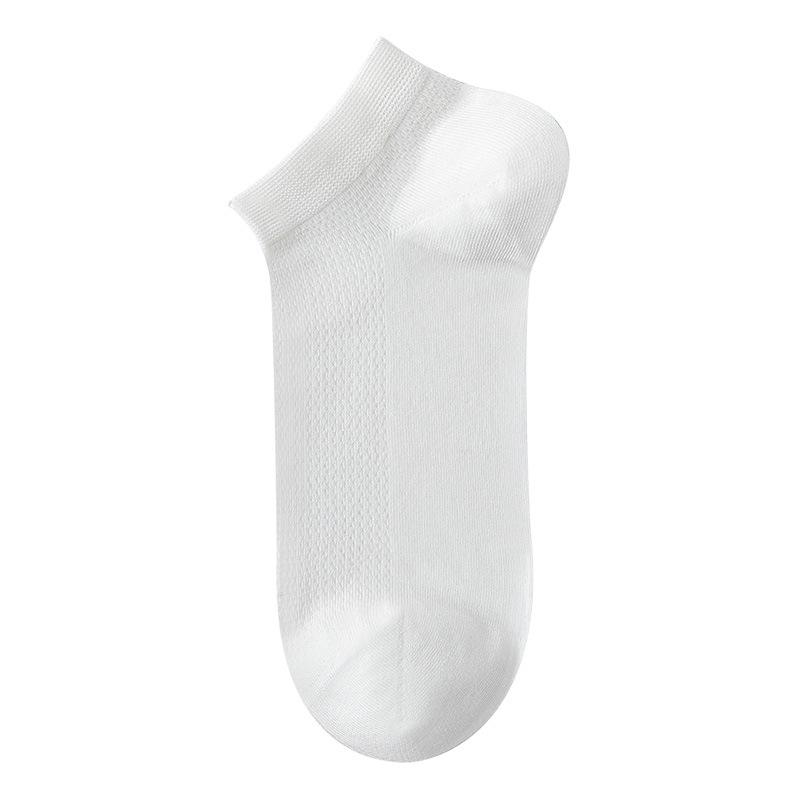 靴下 メンズ 男性用 ビジネス ソックス 薄手 絹 防臭 吸汗 通気性 ショート丈 黒 ブラック 白 ホワイト モダール混紡 200N 夏(4)