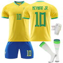ユニフォーム メンズ サッカー ブラジル代表 ホーム ポリエステル 背番号10 20 4 5 7 9 11 18 ウェア 上下セット ソックス付き ランニング スポーツ トレーニングウェア