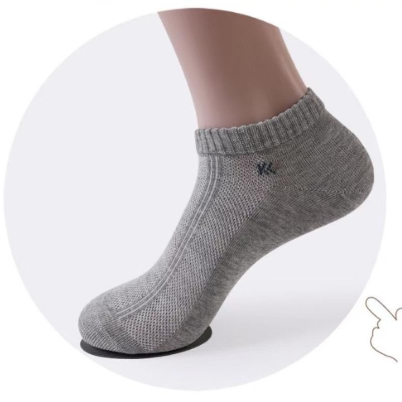 靴下 メンズ 男性用 ショートソックス 綿 混紡 通気性 メッシュ スポーツ 快適 吸汗性 カジュアル 春夏(x2)