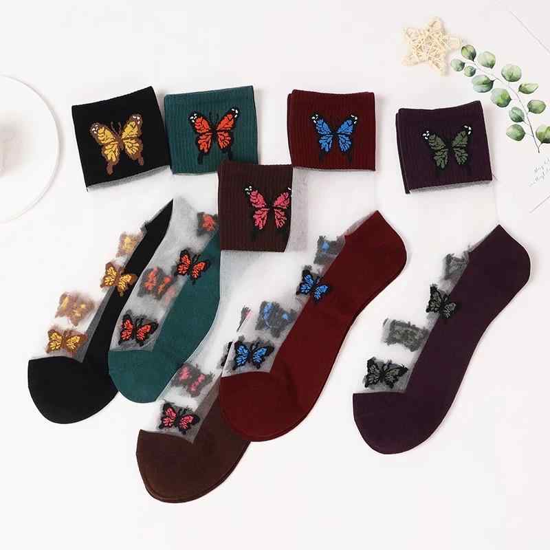 靴下 レディース インスタ スポーツ ソックス 中筒丈 個性的 秋冬 蝶 バタフライ 女子学生 スクールソックス 綿 吸汗 速乾 防臭・主な素材: 綿80-90%・機能: 速乾.防滑.吸汗.防臭.防摩擦・柄: 蝶結び.植物・花・対象: 男女兼用・対象年齢: 若者（18-40歳）.少年（13-18歳）・丈: ミドル丈・種類: カジュアルソックス・カラー: 白糸蝶.黒糸蝶.彩糸花海恋/5足セット・サイズ: フリー・スタイル: スポーツ・製法: シングルニードル