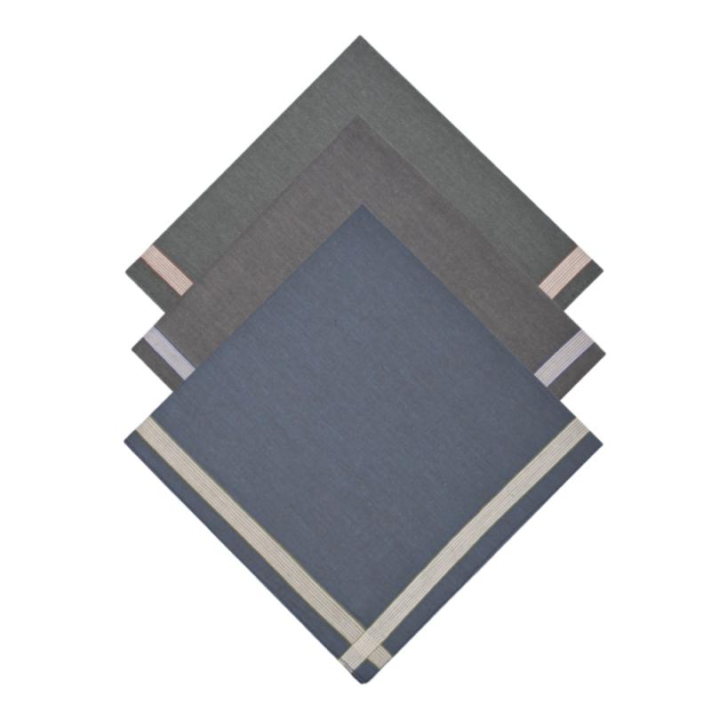 ハンカチ 男性用 コットン 綿 やわらか 吸水性 メンズ フォーマル ビジネス カジュアル 紳士 ギフト プレゼント 43cm