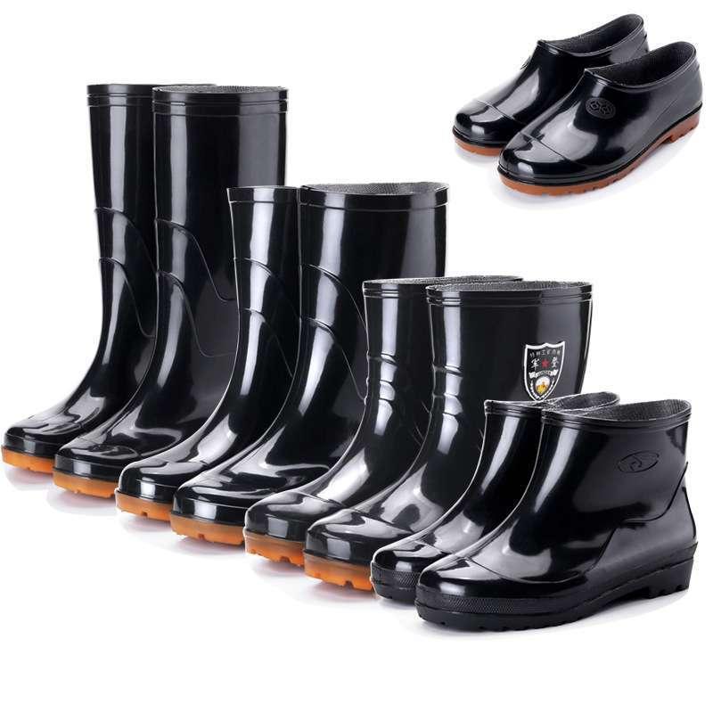 レインシューズ メンズ 男性用 ローカット ミドル丈 ハイトップ ブラック 黒 迷彩柄 春秋 スポーティ 普段使い 防水 滑り止め 履きやすい