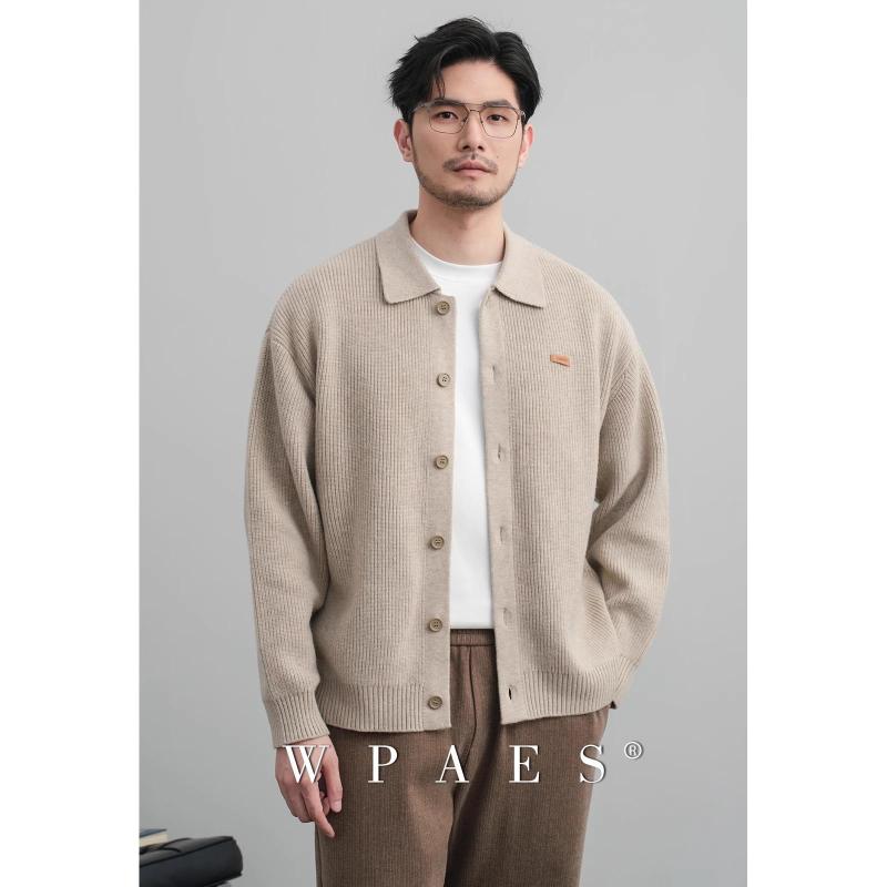 ニット カーディガン メンズ ケーブル編み 秋冬 長袖 フロントオープン トップス 羽織り 普段使い リラ..