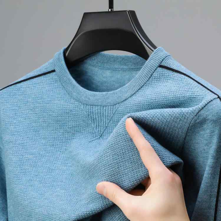 ニット メンズ セーター カットソー 長袖 Tシャツ プルオーバー ニットソー スリムフィット クルーネック 無地 トップス インナーウェア カジュアルウェア 春秋 普段使い