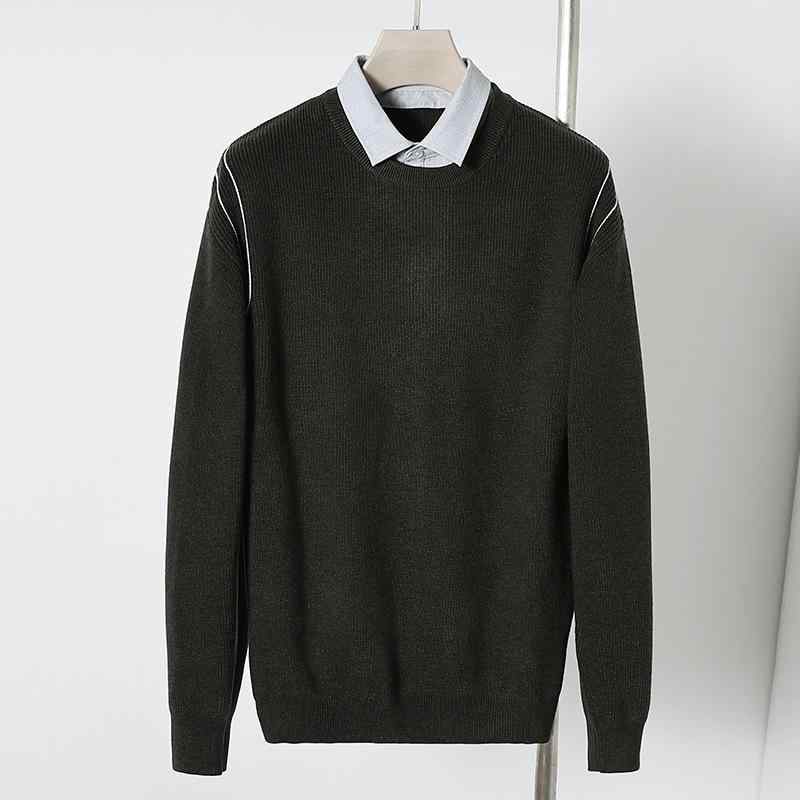 ニット メンズ ニットカーディガン 秋冬 厚手 防寒 ポリエステル混紡 ダブルカラー シャツ襟 長袖 リブ裾 普段使い カジュアル