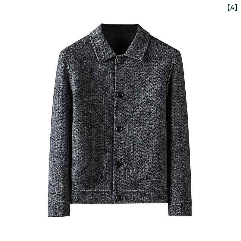 秋冬 新型 両面 ウールは 厚手の ジャケット 厚く