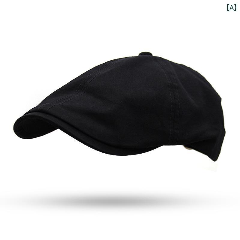 レトロ フォワード ハット メンズ ベレー帽 レディース 英国 ダックビル キャップ ウォッシュ 加工の ..