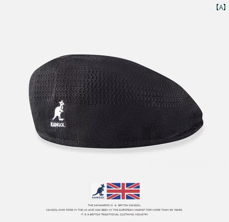 秋冬 暖かい 混 カンガルー ベレー帽 ブラック レディース 通気性 メッシュ 韓国 メンズ.オシャレシンプルスタイル