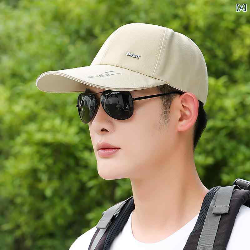 帽子 メンズ 春 野球 サンバイザー つば広 サン スプリング スタイル アウトドア サイクリング 日焼け防止 ダックビル キャップ(4.0)