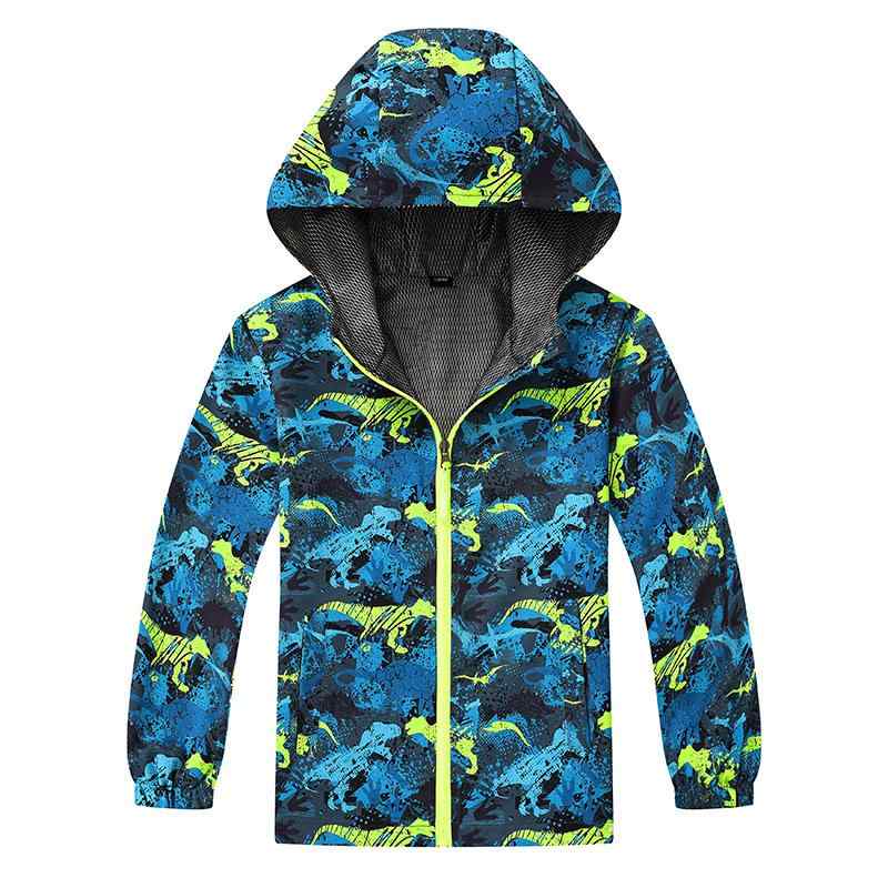 子供服 ジャケット キッズ 男の子 アウター フード付き 薄手 カモフラ柄 ドラゴン 迷彩柄 パープル ブ..