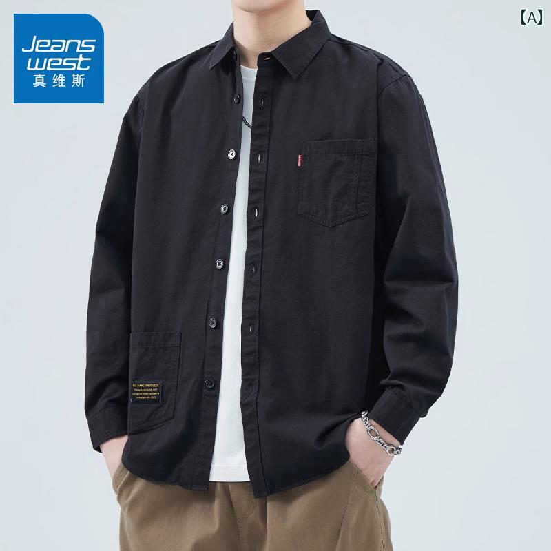 Rakuten - ワークシャツ ジャケット メンズ 春秋 カジュアル シャツ ゆったり コットン カーディガン.カラフルカラー.オシャレ