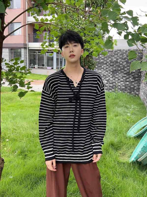 ニット メンズ パーカー 春秋 日系 清新 リラックス ルーズ 長袖 ニットパーカー トップス 黒 ブラック..