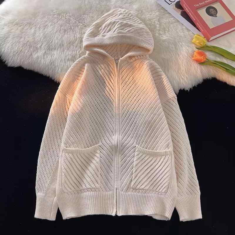 カーディガン メンズ ニット 春秋 鹿の毛 混紡 ゆったり フード付き ジップアップ セーター 韓国 カジュアル 黒 ベージュ ブルー