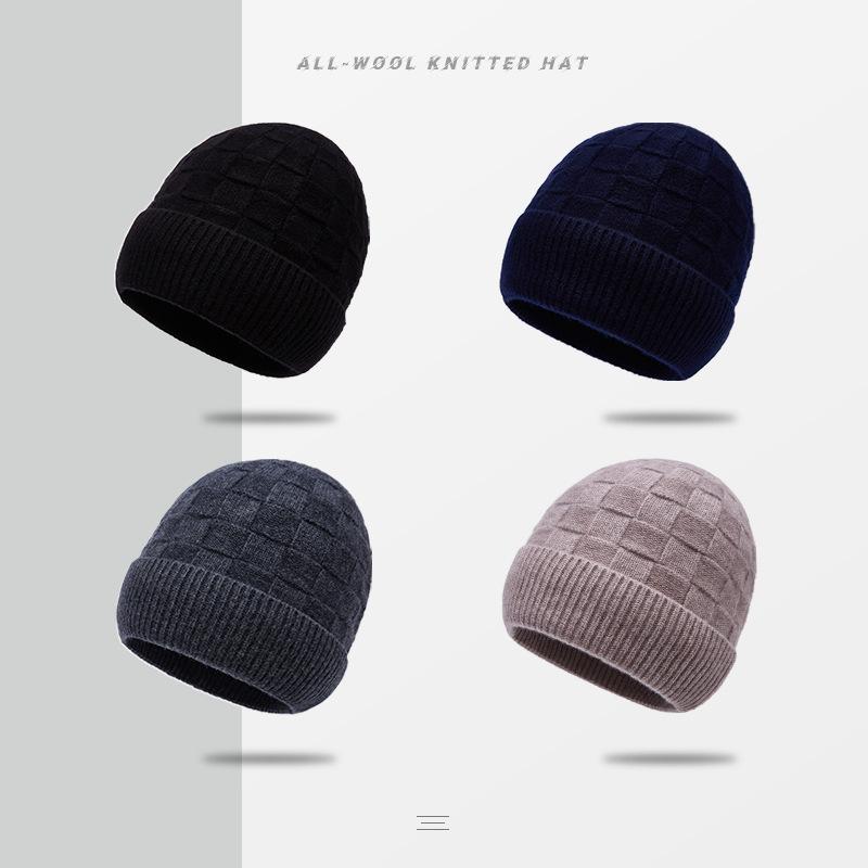 ニット帽 メンズ 男性用 ウール 暖かい 防寒 ビーニー 無地 秋冬 ブラック グレー ブラウン 普段使い アウトドア