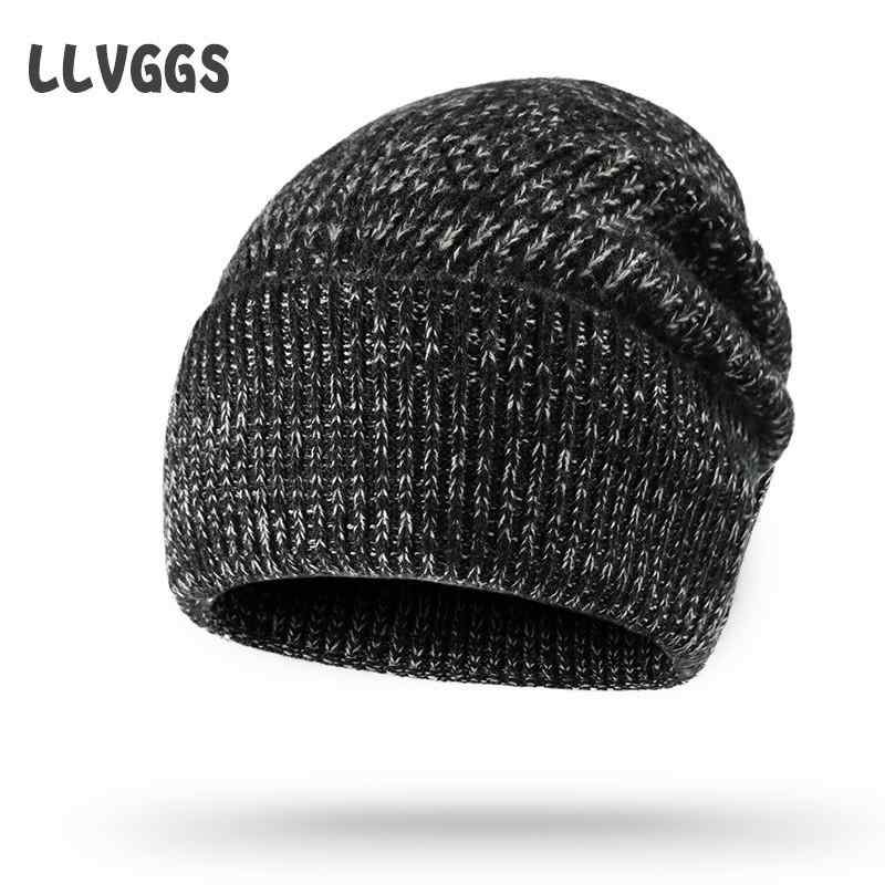 帽子 メンズ 男性用 秋冬用 ウール ニット帽 保温 防風 ビーニー 韓国 おしゃれ(x2)