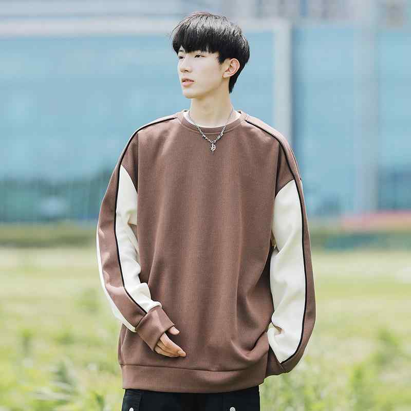 スウェット メンズ 春秋 ラウンドネック ドロップショルダー オーバーサイズ アメリカン レトロ 長袖 ..