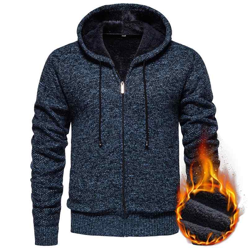 ニット メンズ カーディガン 秋冬 フード付き 長袖 ニットジャケット ライトアウター カジュアル 普段使い リブ あったか 暖か 羽織り