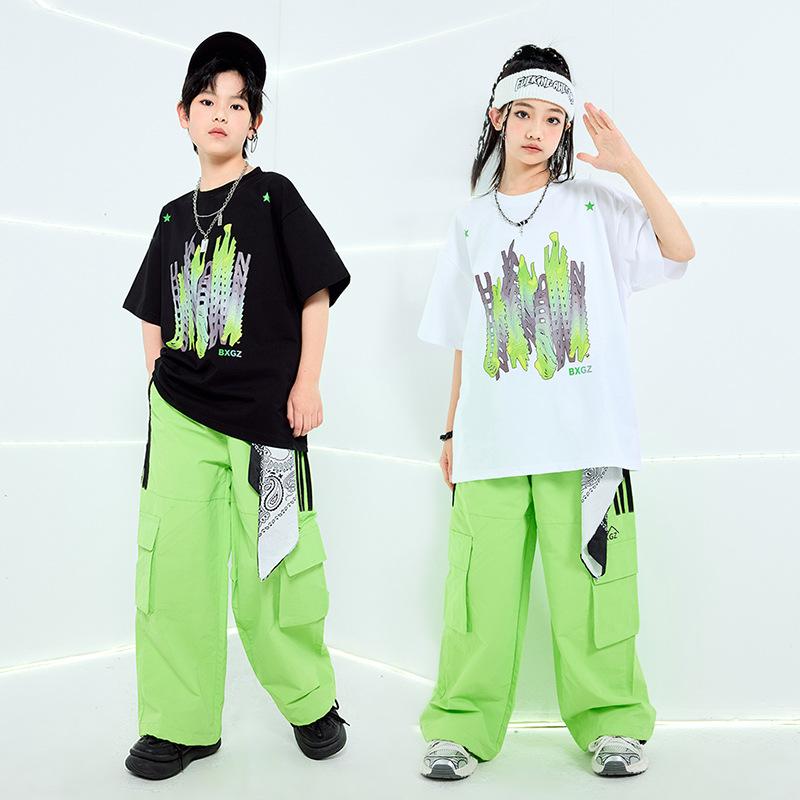 ダンス衣装 子供服 男の子 Tシャツ パンツ セットアップ HIPHOP ヒップホップ ジャズダンス 女の子 演出服 舞台 発表会 ストリート カジュアル 春夏