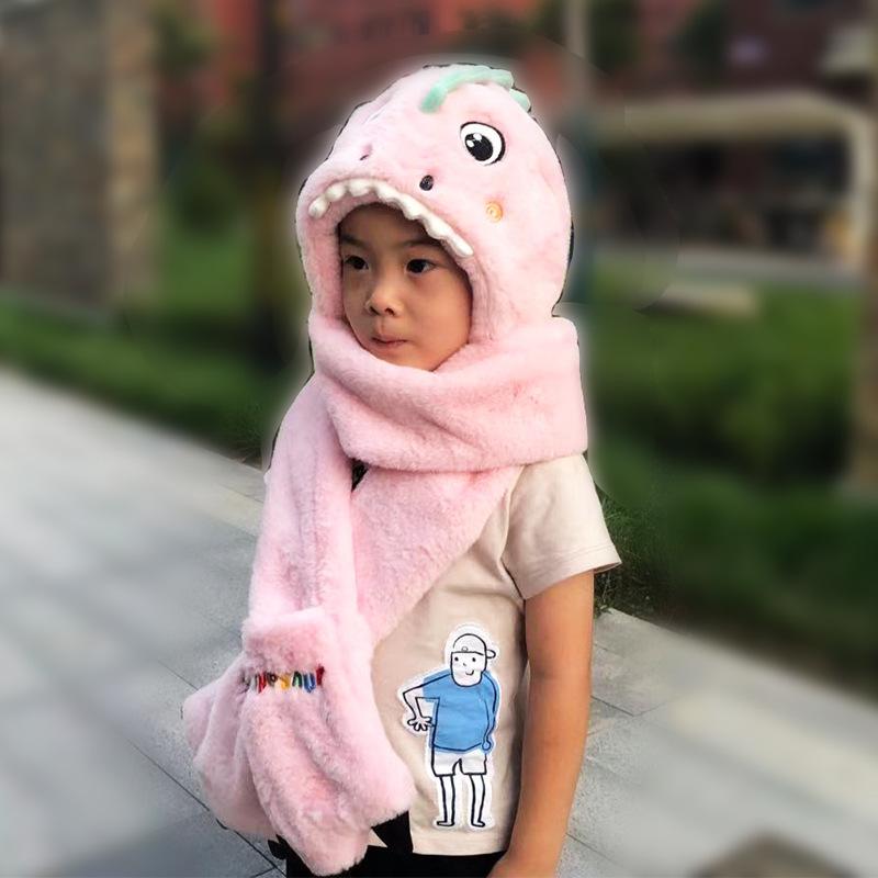 帽子 キッズ 手袋 マフラー 一体型 ベビー 防寒 ニット帽 耳当て付き 男の子 女の子 かわいい 裏起毛 ..