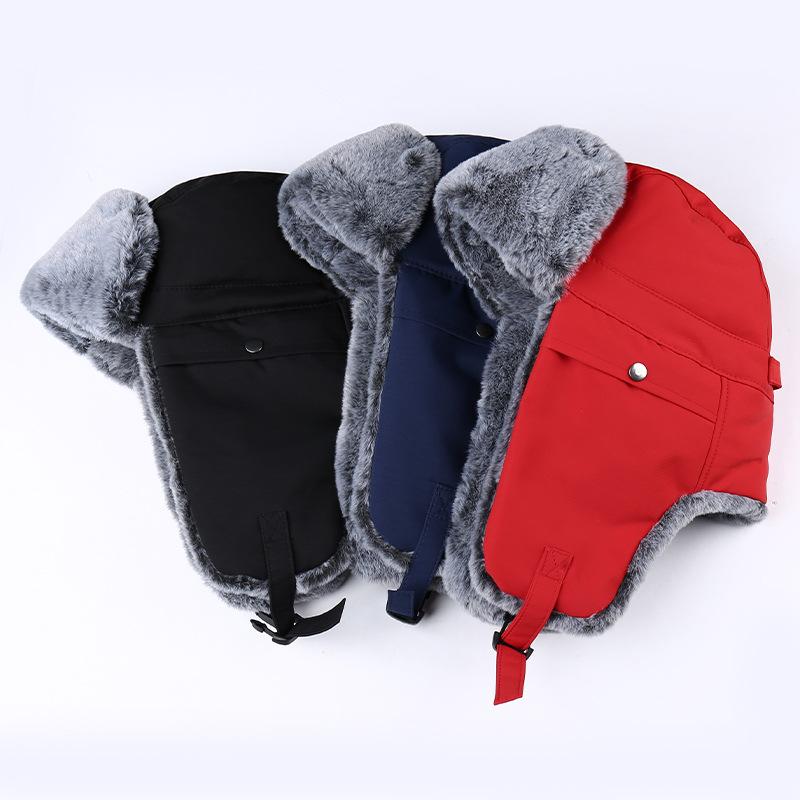 帽子 男性用 秋冬 防寒 保温 耳当て付き 防風 キャップ 暖かい 裏起毛 紺色 赤 黒 キャラメル(x2)