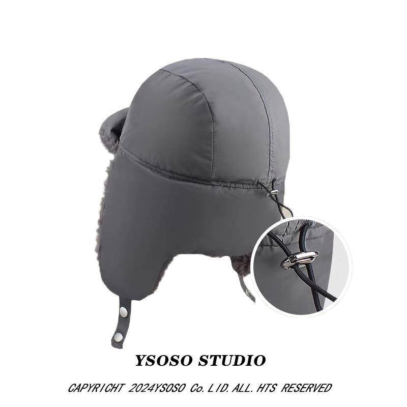 帽子 男女兼用 雷鋒帽 防寒 保温 裏起毛 厚手 イヤーマフ付き 防風 寒さ対策 秋冬 アウトドア 自転車 バイク 通勤