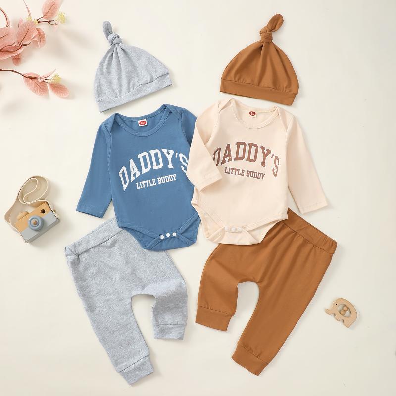 子供用セットアップ ベビー服 長袖トップス 長ズボン 帽子付き 3点セット コットン かわいい 普段着 部..