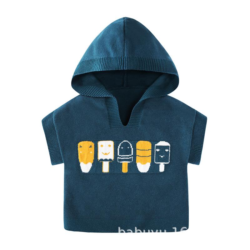 ベビー服 ニットベスト 春秋 精梳綿 Vネック ノースリーブ セーター 赤ちゃん 子供服 トップス かわいい 普段使い グレー 70 80 90 100..