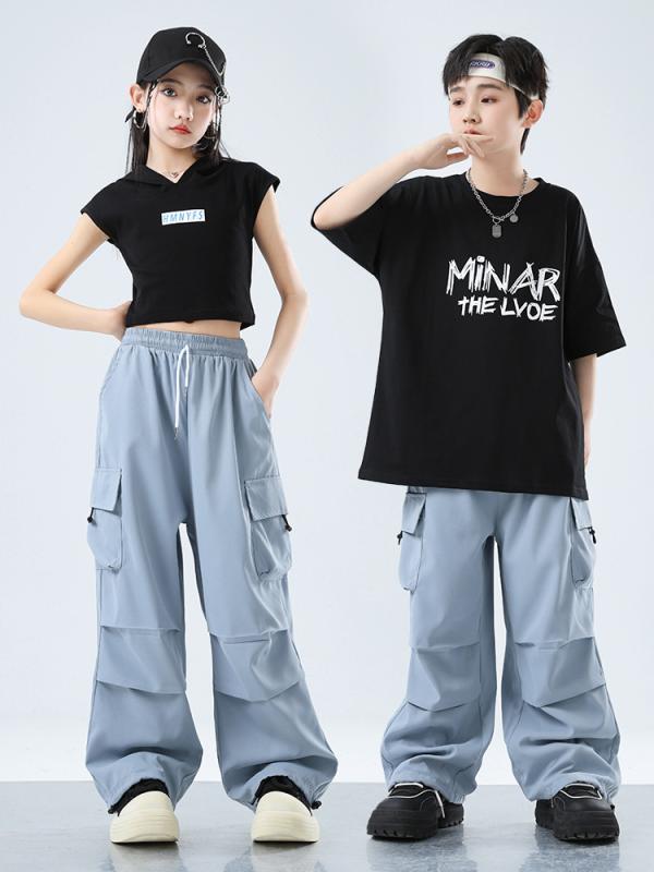 ダンス衣装 キッズ 女の子 ヒップホップ ジャズダンス チアダンス ウェア セットアップ トップス パン..