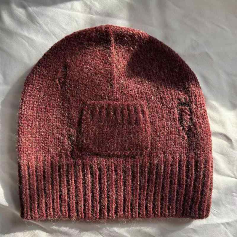 ニット帽 男性用 秋冬 韓国 大頭 ビーニー 遮顔 ニット帽子 ブリティッシュスタイル レンガ色 孔雀色 ..