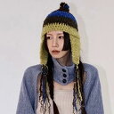 ニット帽 秋冬 レディース メンズ レトロ 手編み風 防寒 ビーニー 青緑 グレー