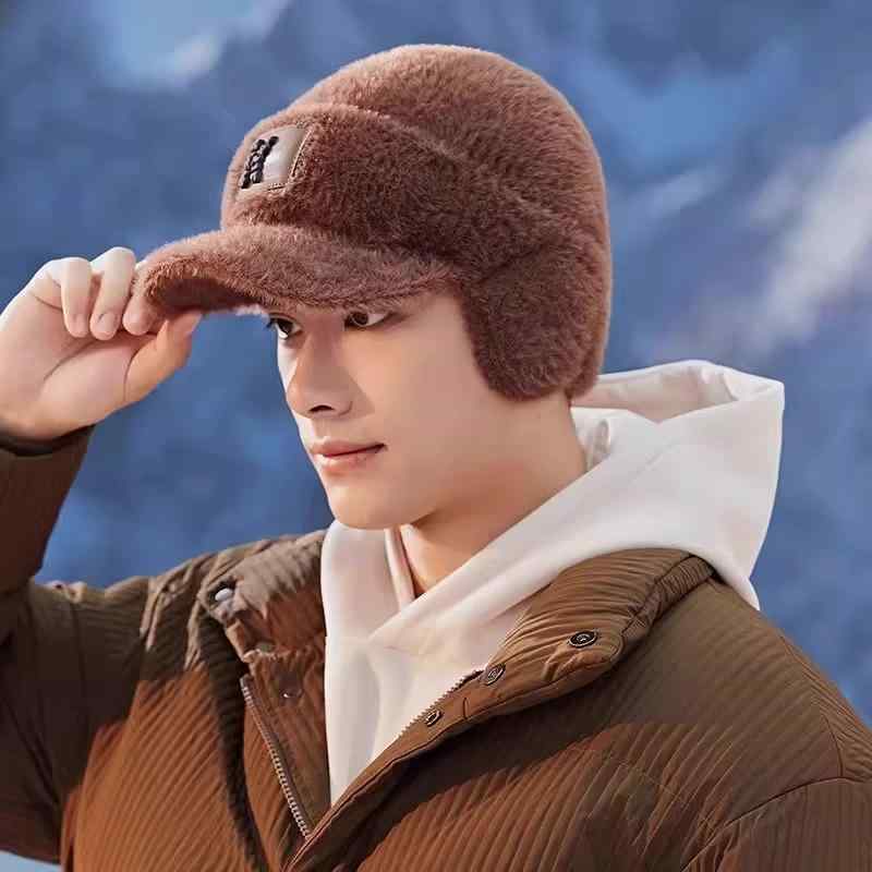 ニット帽 メンズ 秋冬 防寒 防風 保温 耳あて付き サイクルキャップ ビーニー 暖かい 厚手 無地 カジュアル スポーティー