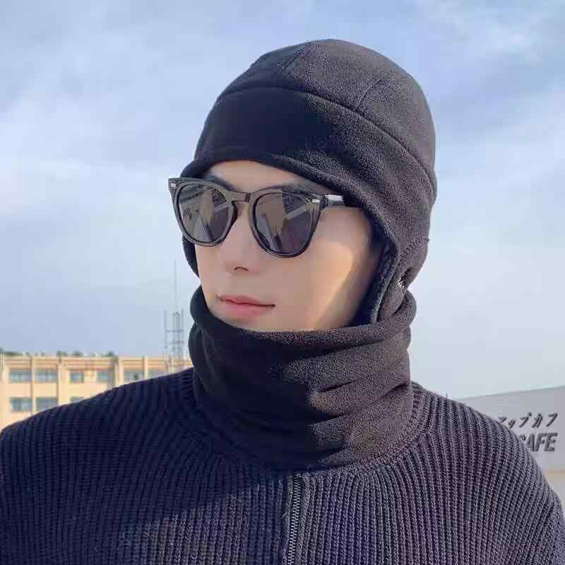 帽子 メンズ 防寒 ニット帽 秋冬 保温 耳当て付き 防風 サイクルキャップ ビーニー ブラック 紺色 カーキ ダークグレー ライトグレー(x2)