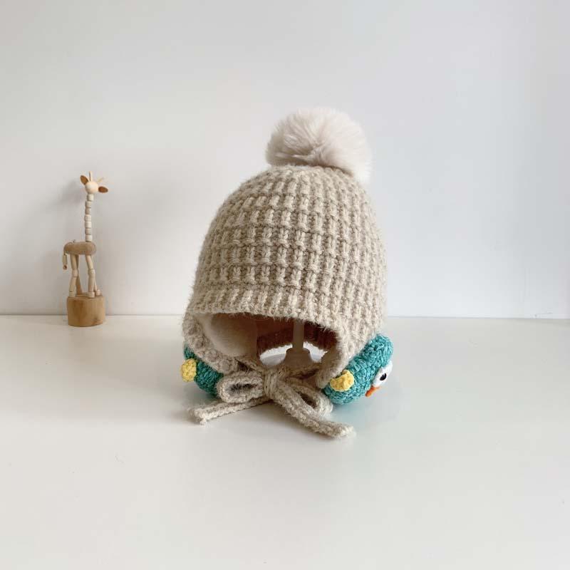 帽子 キッズ 秋冬 防寒 ニット帽 ベビー 女の子 男の子 子供 あったか 裏起毛 ビーニー 蜜色 ブルー オレンジ イエロー レッド ピンク