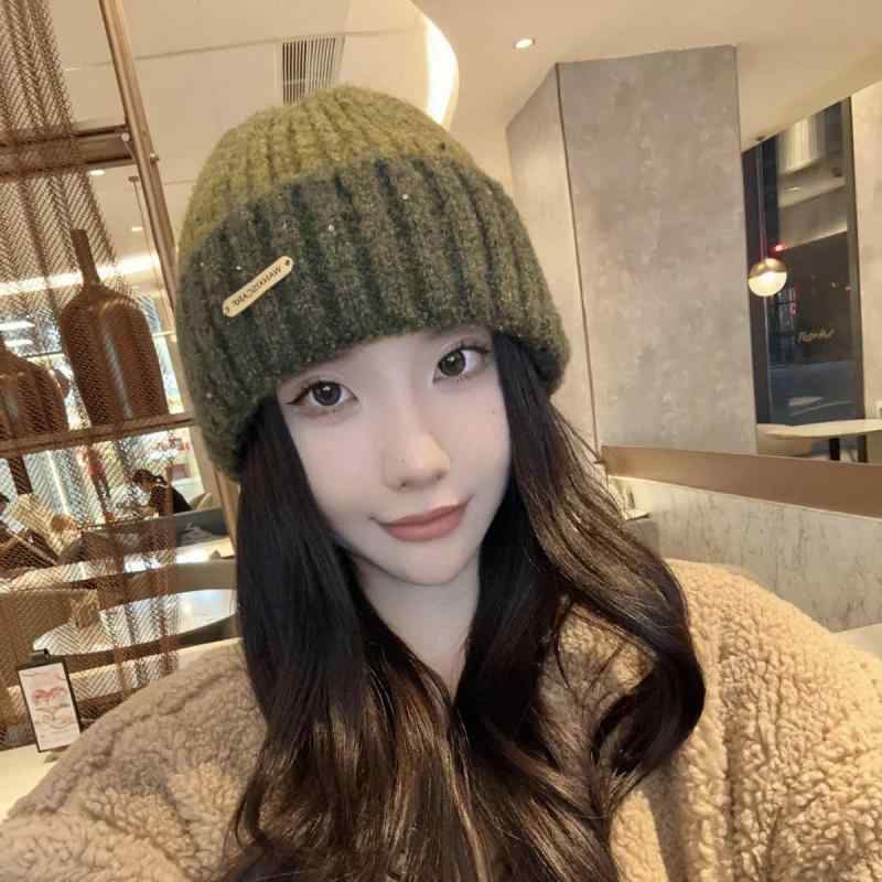 2個セットニット帽 レディース 秋冬 韓国 小顔効果 防寒 暖かい 厚手 ニットキャップ ビーニー グレー カーキ 米白 赤 ピンク・カテゴリ: ニット帽・対象シーズン: 冬・帽子のタイプ: 丸型・つば: 無し・カラー: グリーン, グレー...