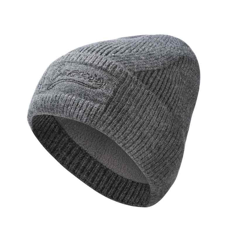 ニット帽 男性用 防寒 帽子 アウトドア 防風 保温 裏起毛 ビーニー ブラック グレー カーキ 秋冬