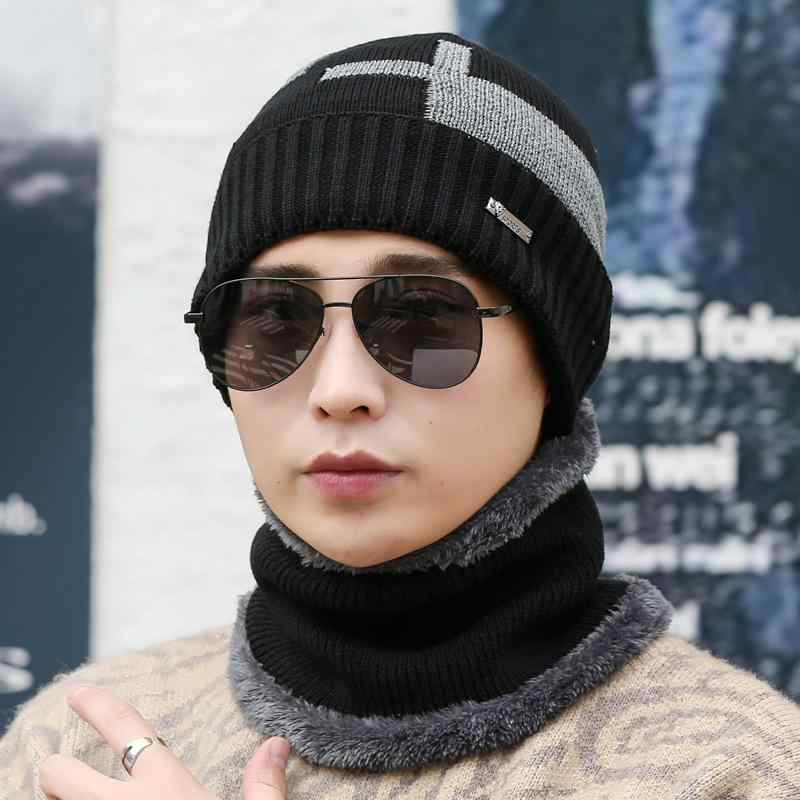 ニット帽 メンズ 防寒 秋冬 暖かい ビーニー ニットキャップ 裏起毛 厚手 無地 自転車 バイク アウトド..