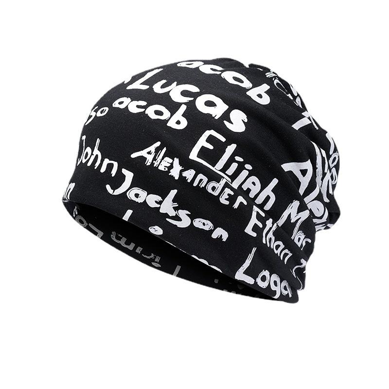 帽子 メンズ ニット帽 薄手 帽子 ケア帽子 黒 ビーニー ターバンキャップ 防寒 防風 小顔効果 通気性(x2)