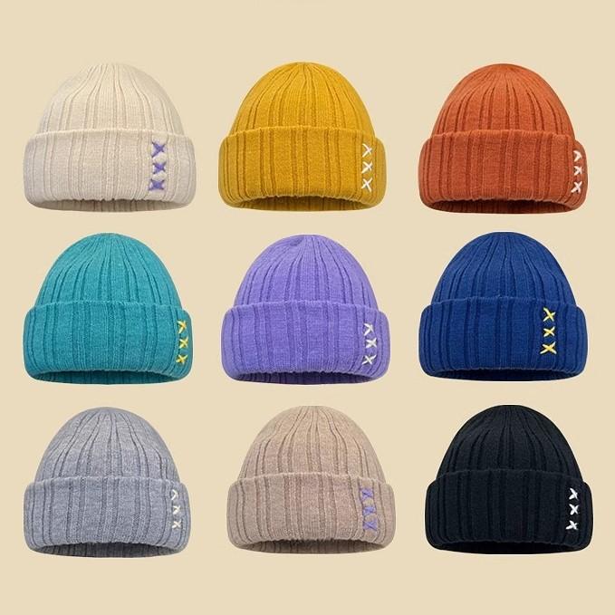 ニット帽 男女兼用 防寒 防風 ビーニー 無地 帽子 秋冬 大判サイズ ゆったり 暖かい やわらかい カワイ..