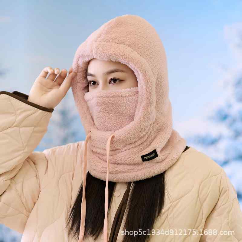 ニット帽 レディース 防寒 ネックウォーマー 一体型 帽子 秋冬 暖かい 裏起毛 ケーブル編み スヌード ..