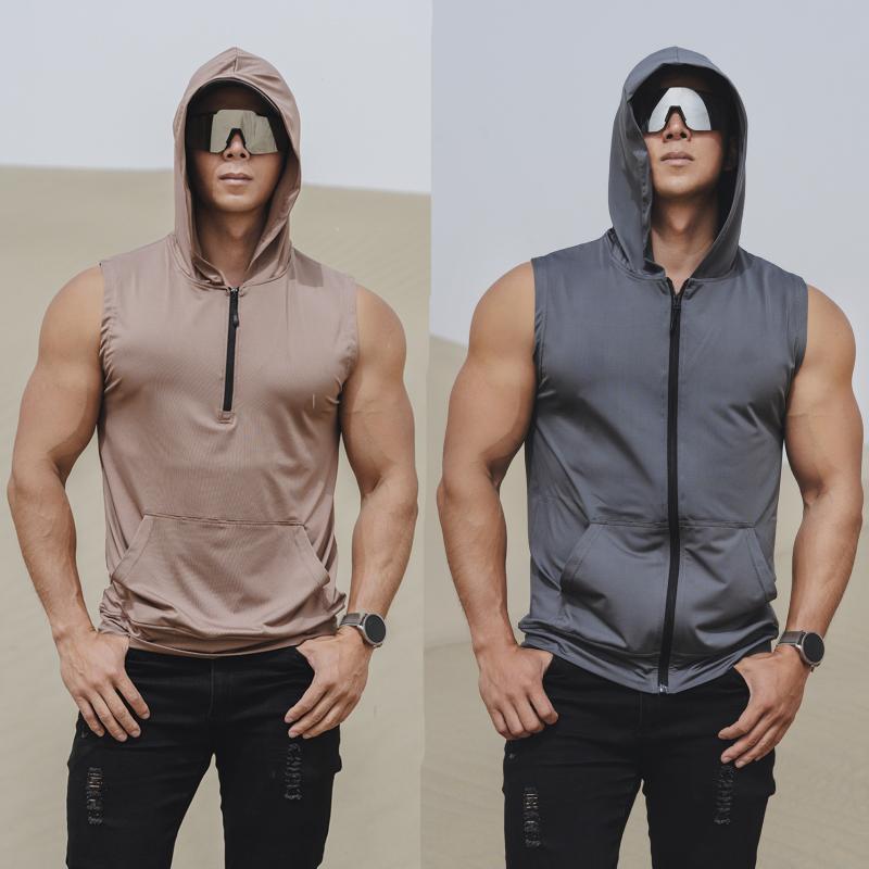 メンズ スポーツ ベスト 高機能 ランニング トレーニング ウェア 吸湿速乾 ストレッチ ジム 運動着 ポ..