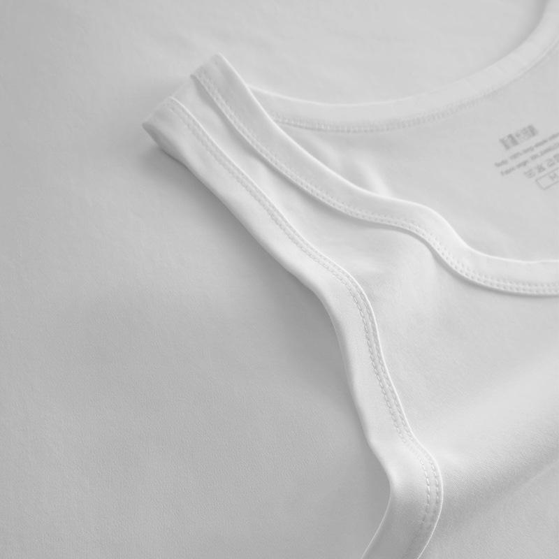 Knit Sweater - タンクトップ メンズ 男性用 50番手 豪華感 新疆長絨コットン ピマ綿 三本針 接触冷感 ノースリーブ Tシャツ スポーツ インナー オールシーズン(x2)