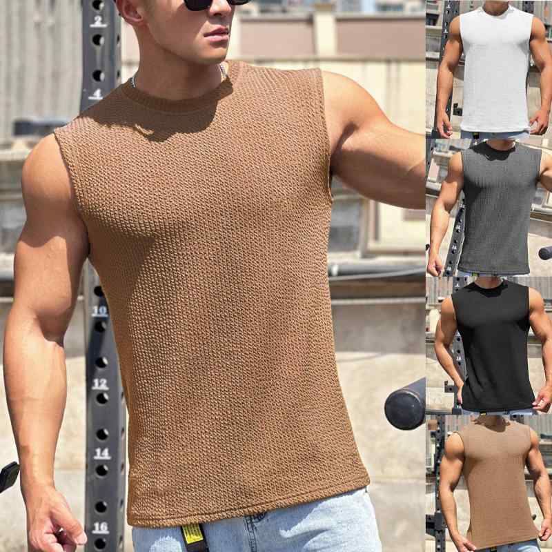 Other - Tシャツ メンズ 男性用 ノースリーブ ヘビ柄 蛇柄 トレーニング スポーツウェア トップス カットソー ポリエステル ホワイト 白 グレー グレー ブラック 黒 カーキ 春夏