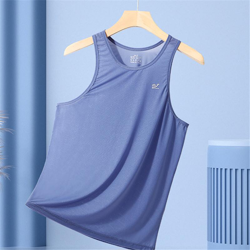 タンクトップ メンズ 接触冷感 夏用 スポーツ 薄手 ノースリーブ 男性用 ランニング ヨガ トレーニング インナー 伸縮性 通気性 吸湿速乾 ピンク系