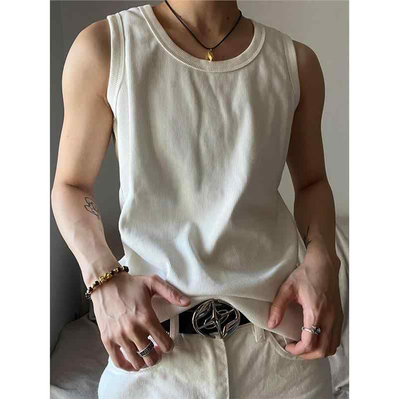 タンクトップ メンズ 男性用 リブ ノースリーブ Tシャツ 夏 スポーツ 運動 普段使い トレーニング ジム ポリエステル ホワイト ブラック・版型: 合体型・柄: 無地・主な生地の成分: ポリエステル繊維・生地の主成分の含有量: 50%・生地の名称: ポリエステル繊維・シーン: 日常・対象: ティーン・スタイル: スポーツ・カラー: ホワイト.ブラック・サイズ: M.L.XL.2XL.3XL.4XL.5XL・製品カテゴリ: スポーツタンクトップ・